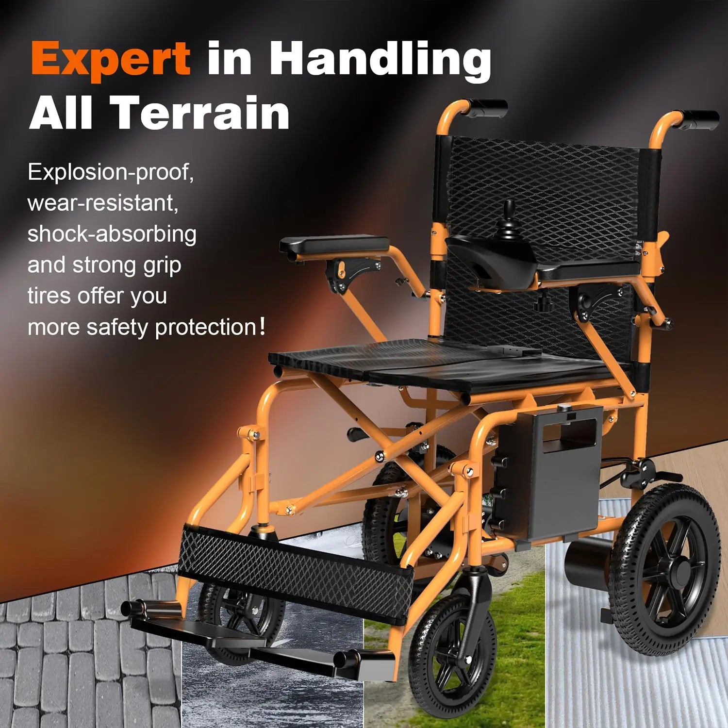 15 Miles Range Motorized Wheelchair