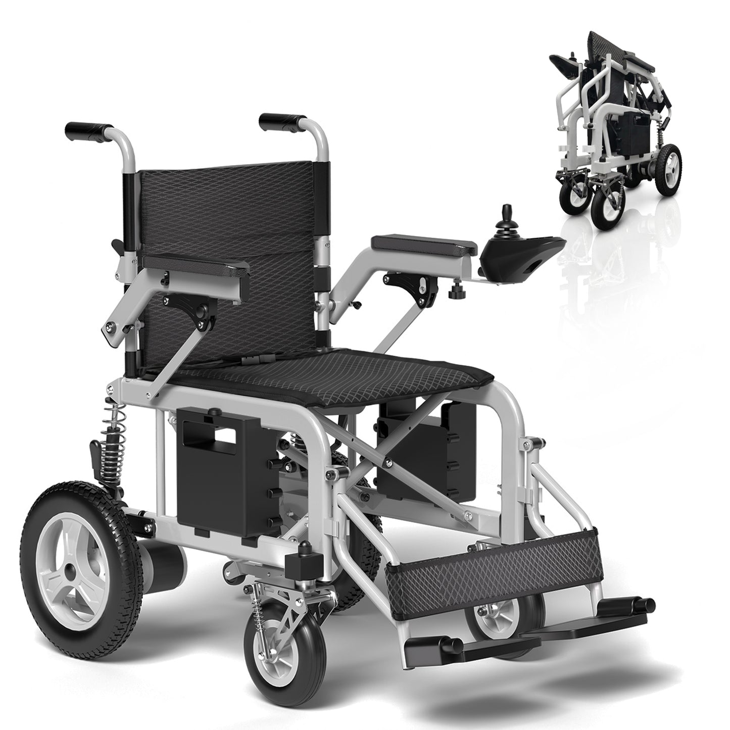 Hassky Foldable Electric Wheelchair for Adults – 15+ Mile Range, 350 lbs Capacity